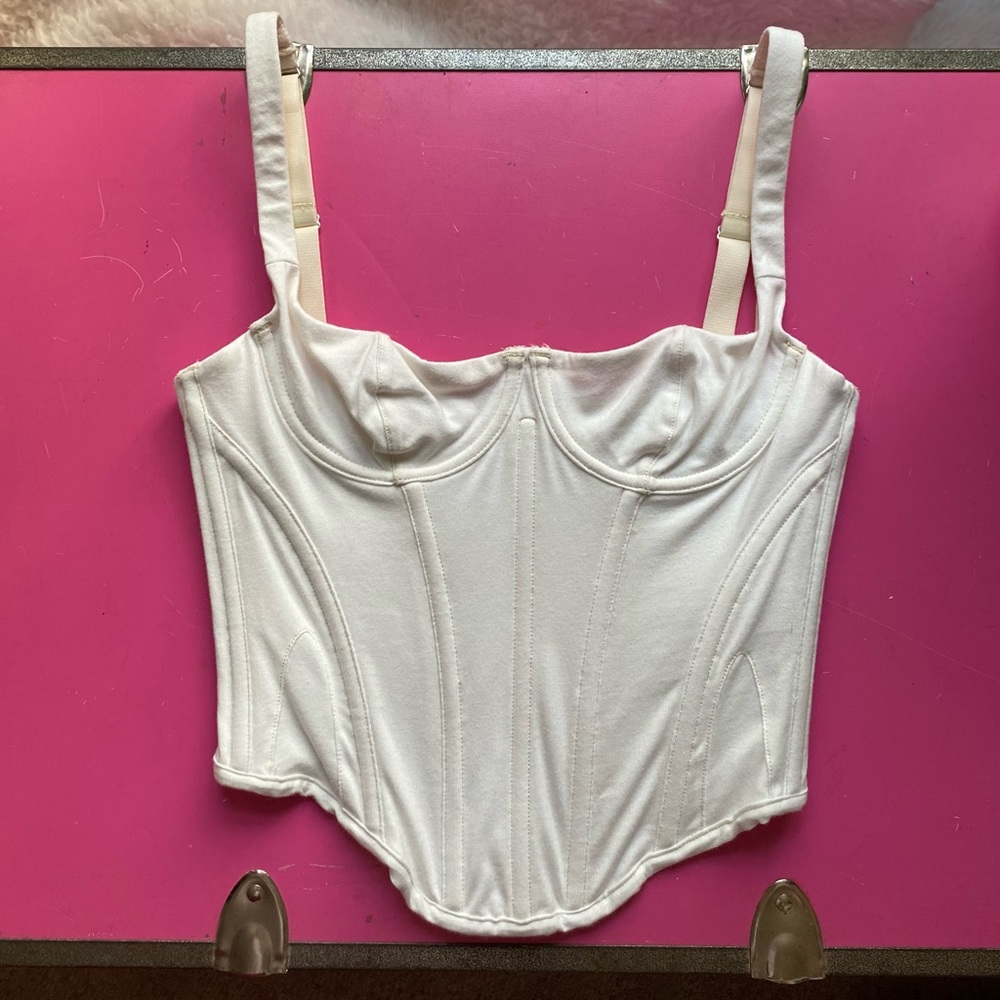 SKIMS corset top white XXS